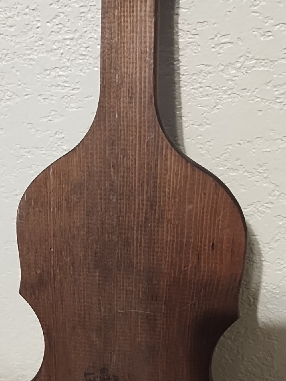 Wooden Violin-Shaped Wall Shelf Holder - Dark Brown - Picture 10 of 16
